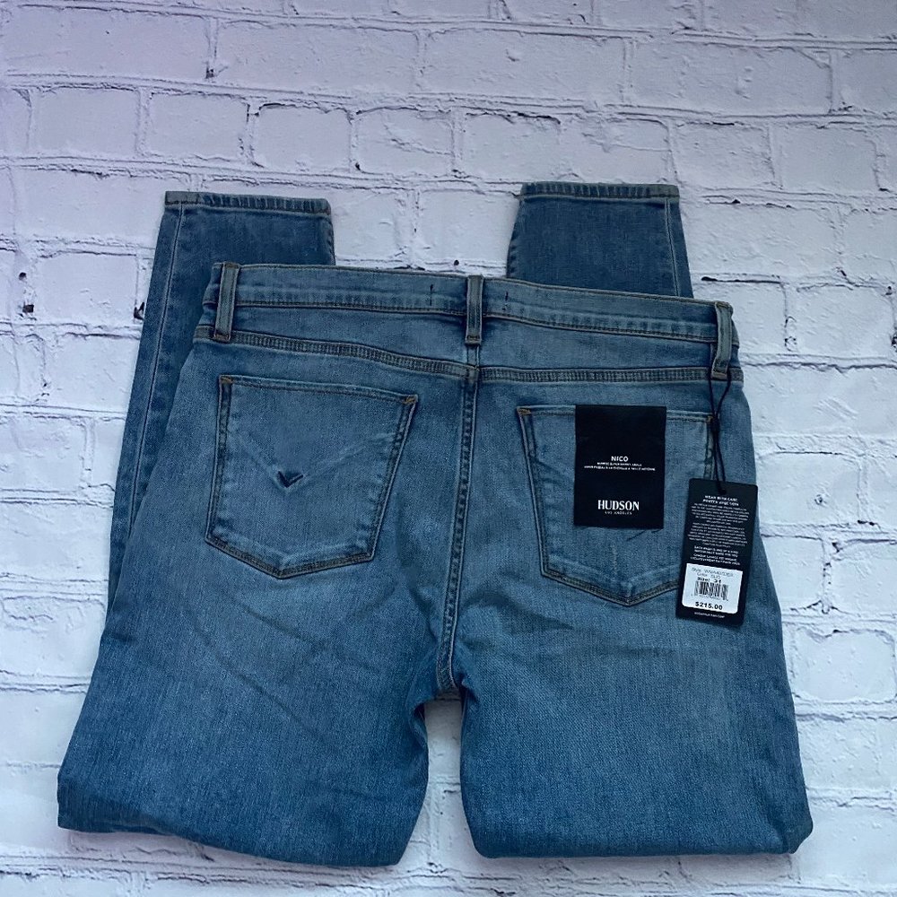 Hudson Nico Mid-Rise Distressed Super Skinny Ankle - Picture 3 of 9